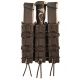 High Speed Gear Triple Extended Pistol Taco Shingle Pistol Magazine Pouch, Black, 45EX00BK
