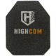HighCom Armor Guardian AR500 Armor Plate, Shooters Cut, Level III+, Black, 10x12in, AR500-SC-SC-1012-20M