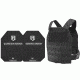 HighCom Armor CAP Series Rifle Armor Kit Plate Carrier w/Guardian AR500 Steel Plates/10x12 Shooters Cut/10x12 Shooters Cut, Black, One Size, RAK-038019019