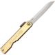 Higonokami Folder Brass Folding Knife,3in,Japanese Style White Paper Steel Blade,Brass Handle, NO. 12 BRASS