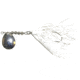 Hildebrandt Snagless Sally Spinner, 4 1/8in, 3/8 oz, 3/0 Hook White Skirt with Nickel Blade, 4SSN-W