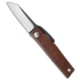 Ohta Knives Hiroaki OFF FK 5 Friction Folding Knife, 2.125in, D2, Reverse Tanto Blade, Wood, Red Handle, Red/Black, 5.50 inch, BHQ-36779