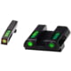 HiViz Litewave H3 Tritium/Litepipe Sight Set, Glock 42, Glock 43, Black, Green Litepipes w/ Orange Front Ring, GLN521