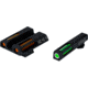 HiViz Green/Orange Litepipes w/White Front Ring, Black, TRN421