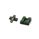 HiViz Litewave H3 Tritium/Litepipe Sight Set, HK VP9, HK VP9SK, HK VP40, HK45, HK45C, HK P30, HK P30L, Black, Green Litepipes w/ Orange Front Ring, HKN521