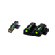HiViz Litewave H3 Tritium/Litepipe Sight Set, S&amp;W M&amp;P Fullsize, M&amp;P Compact, Black, Green Litepipes w/ Orange Front Ring, MPN521