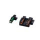 USED HiViz Litewave H3 Tritium/Litepipe Sight Set, S&amp;W M&amp;P Fullsize, M&amp;P Compact, Black, Green/Orange Litepipes w/ White Front Ring, MPN421, EDEMO2, Condition Fair, Other