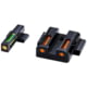 HiViz Litewave H3 Tritium/Litepipe Sight Set, S&amp;W M&amp;P Fullsize, M&amp;P Compact, Black, Green/Orange Litepipes w/ Orange Front Ring, MPN621