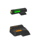 HiViz Staccato Handguns LiteWave H3 Tritium/LitePipe Day/Night Sight, Green/Orange Litepipes with Orange Front Ring, STIN621
