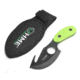 HME Fixed Blade Knife,4in w/Gut Hook,Black Oxide 420HC Steel Blade,Yellow Handle HME-KN-40FBGH
