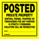 HME Posted Private Property Sign, HME-SIGN-POST