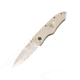 Hoffner Knives 2.8in Snap Folding Knife, 6.8in, Smooth Edge, Khaki Handle, Silver Finish, FK-S2SBS-FK
