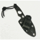 Hoffner Knives Bodyguard Belt Fixed Blade Knife, 2.5in, 440C Steel, Spear Point, Steel, Black, NECK-ITP-SP