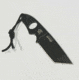 Hoffner Knives Bodyguard Belt Fixed Blade Knife, 2.5in, 440C Steel, Tanto, Steel, Black, NECK-ITP-TA