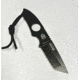 Hoffner Knives Bodyguard Belt Fixed Blade Knife, 2.5in, 440C Steel, Tanto, Steel, Black, NECK-ITP-TA