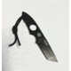 Hoffner Knives Bodyguard Belt Fixed Blade Knife, 2.5in, 440C Steel, Tanto, Steel, Black, NECK-ITP-TA