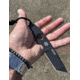 Hoffner Knives Bodyguard Belt Fixed Blade Knife, 2.5in, 440C Steel, Tanto, Steel, Black, NECK-ITP-TA