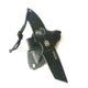 Hoffner Knives Bodyguard Belt Fixed Blade Knife, 2.5in, 440C Steel, Tanto, Steel, Black, NECK-ITP-TA