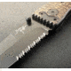 Hoffner Knives Folding Knife, 3.5in, 440c, Spear Point Blade, Chiseled Maduro Grip, Black Combo Blade, FK-S3CBK-CMA