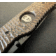 Hoffner Knives Folding Knife, 3.5in, 440c, Spear Point Blade, Chiseled Maduro Grip, Black Combo Blade, FK-S3CBK-CMA