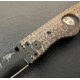 Hoffner Knives Folding Knife, 3.5in, 440c, Spear Point Blade, Chiseled Maduro Grip, Black Smooth Blade, FK-S3SBK-CMA