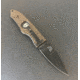 Hoffner Knives Folding Knife, 3.5in, 440c, Spear Point Blade, Chiseled Maduro Grip, Black Smooth Blade, FK-S3SBK-CMA
