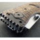 Hoffner Knives Folding Knife, 3.5in, 440c, Spear Point Blade, Chiseled Maduro Grip, Silver Combo Blade, FK-S3CBS-CMA