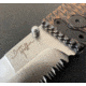 Hoffner Knives Folding Knife, 3.5in, 440c, Spear Point Blade, Chiseled Maduro Grip, Silver Combo Blade, FK-S3CBS-CMA