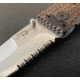 Hoffner Knives Folding Knife, 3.5in, 440c, Spear Point Blade, Chiseled Maduro Grip, Silver Combo Blade, FK-S3CBS-CMA
