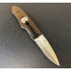 Hoffner Knives Folding Knife, 3.5in, 440c, Spear Point Blade, Chiseled Maduro Grip, Silver Combo Blade, FK-S3CBS-CMA