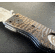 Hoffner Knives Folding Knife, 3.5in, 440c, Spear Point Blade, Chiseled Maduro Grip, Silver Smooth Blade, FK-S3SBS-CMA