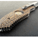 Hoffner Knives Folding Knife, 3.5in, 440c, Spear Point Blade, Chiseled Maduro Grip, Silver Smooth Blade, FK-S3SBS-CMA