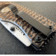 Hoffner Knives Folding Knife, 3.5in, 440c, Spear Point Blade, Chiseled Maduro Grip, Silver Smooth Blade, FK-S3SBS-CMA
