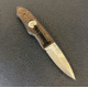 Hoffner Knives Folding Knife, 3.5in, 440c, Spear Point Blade, Chiseled Maduro Grip, Silver Smooth Blade, FK-S3SBS-CMA