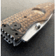 Hoffner Knives Folding Knife, 3.5in, 440c, Spear Point Blade, Chiseled Maduro Grip, Silver Smooth Blade, FK-S3SBS-CMA