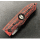 Hoffner Knives Folding Knife, 3.5in, 440c, Spear Point Blade, Chiseled Nightstalker Grip, Black Combo Blade, FK-S3CBK-CRB