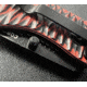 Hoffner Knives Folding Knife, 3.5in, 440c, Spear Point Blade, Chiseled Nightstalker Grip, Black Combo Blade, FK-S3CBK-CRB