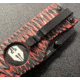 Hoffner Knives Folding Knife, 3.5in, 440c, Spear Point Blade, Chiseled Nightstalker Grip, Black Combo Blade, FK-S3CBK-CRB