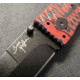 Hoffner Knives Folding Knife, 3.5in, 440c, Spear Point Blade, Chiseled Nightstalker Grip, Black Smooth Blade, FK-S3SBK-CRB