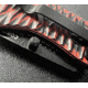 Hoffner Knives Folding Knife, 3.5in, 440c, Spear Point Blade, Chiseled Nightstalker Grip, Black Smooth Blade, FK-S3SBK-CRB