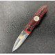 Hoffner Knives Folding Knife, 3.5in, 440c, Spear Point Blade, Chiseled Nightstalker Grip, Silver Smooth Blade, FK-S3SBS-CRB