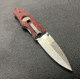 Hoffner Knives Folding Knife, 3.5in, 440c, Spear Point Blade, Chiseled Nightstalker Grip, Silver Smooth Blade, FK-S3SBS-CRB