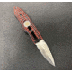Hoffner Knives Folding Knife, 3.5in, 440c, Spear Point Blade, Chiseled Nightstalker Grip, Silver Smooth Blade, FK-S3SBS-CRB