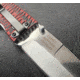 Hoffner Knives Folding Knife, 3.5in, 440c, Spear Point Blade, Chiseled Nightstalker Grip, Silver Smooth Blade, FK-S3SBS-CRB
