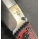 Hoffner Knives Folding Knife, 3.5in, 440c, Spear Point Blade, Chiseled Nightstalker Grip, Silver Smooth Blade, FK-S3SBS-CRB