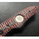 Hoffner Knives Folding Knife, 3.5in, 440c, Spear Point Blade, Chiseled Nightstalker Grip, Silver Smooth Blade, FK-S3SBS-CRB