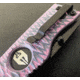 Hoffner Knives Folding Knife, 3.5in, 440c, Spear Point Blade, Chiseled Valkyrie Grip, Black Combo Blade, FK-S3CBK-CPG