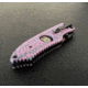 Hoffner Knives Folding Knife, 3.5in, 440c, Spear Point Blade, Chiseled Valkyrie Grip, Black Combo Blade, FK-S3CBK-CPG