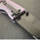 Hoffner Knives Folding Knife, 3.5in, 440c, Spear Point Blade, Chiseled Valkyrie Grip, Black Combo Blade, FK-S3CBK-CPG