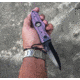 Hoffner Knives Folding Knife, 3.5in, 440c, Spear Point Blade, Chiseled Valkyrie Grip, Black Combo Blade, FK-S3CBK-CPG